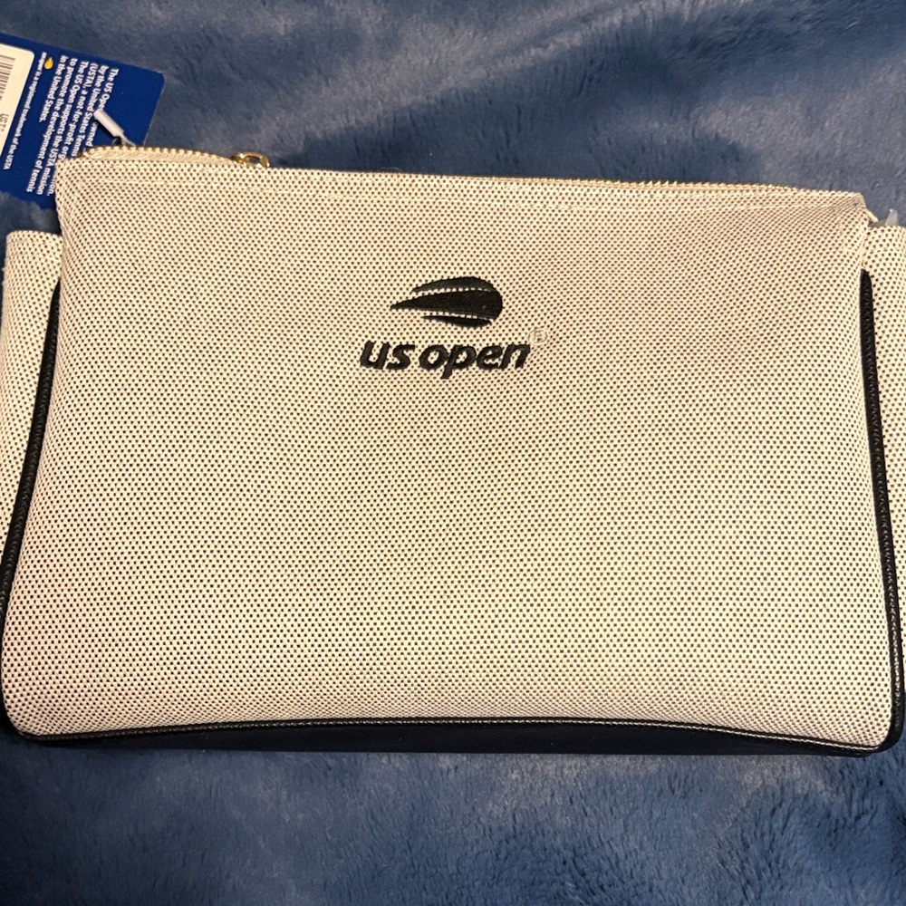 US Open Zip Pouch with Black Trim